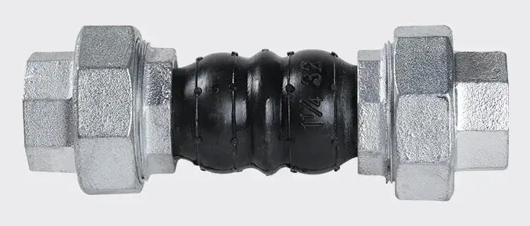 Male/ female union rubber expansion joint